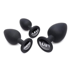 Plug Anal Set Dirty Words (3 pièces) - Master Serie