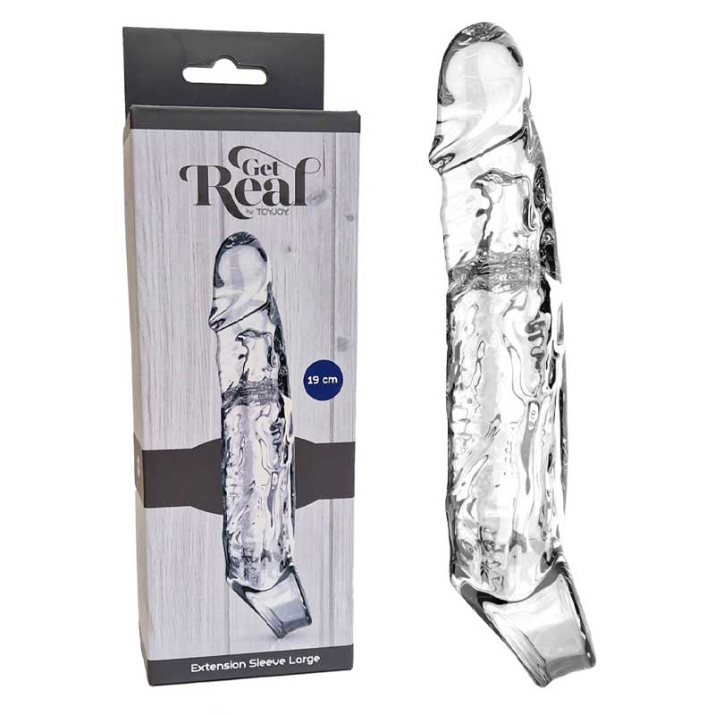 Gaine pour agrandir le pénis Get Real Large (Transparent) - ToyJoy