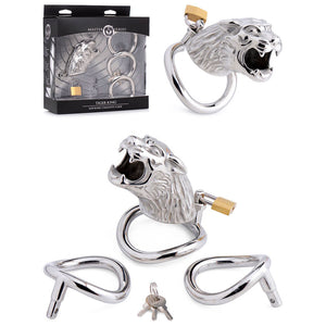 Cage de chasteté métallique Tiger King - Master Series