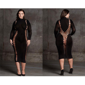 Robe sexy Carme XI (noir) XL/4XL – Le Désir