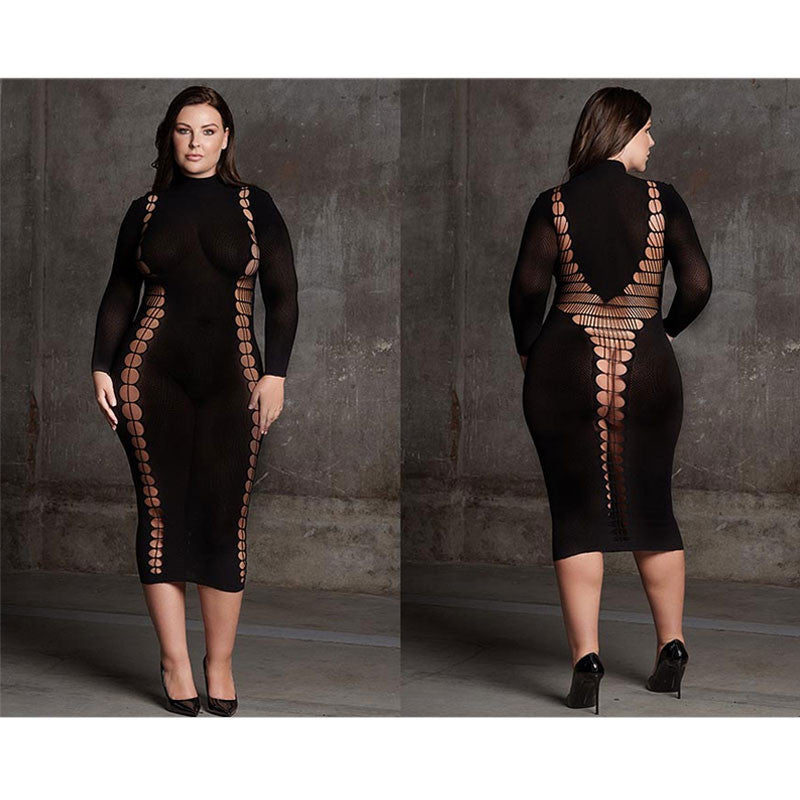 Robe sexy Carme XI (noir) XL/4XL – Le Désir