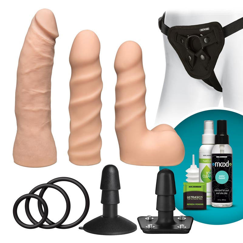 Kit gode-ceinture pour débutants Dual Density - Doc Johnson