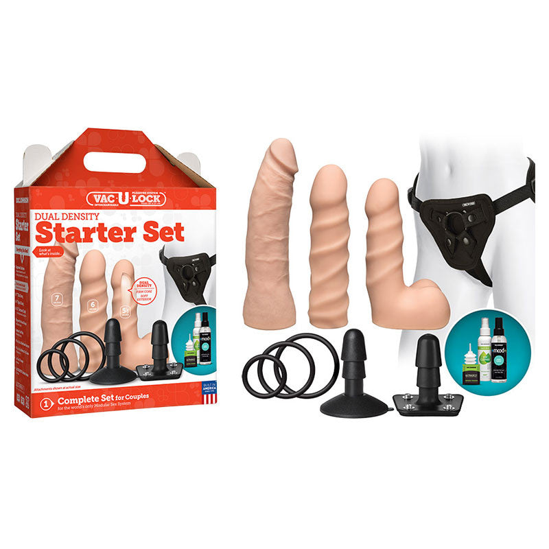 Kit gode-ceinture pour débutants Dual Density - Doc Johnson