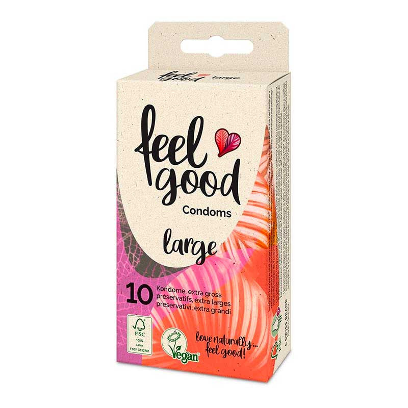 Préservatifs Vegan Large (10 Préservatifs) - Feelgood