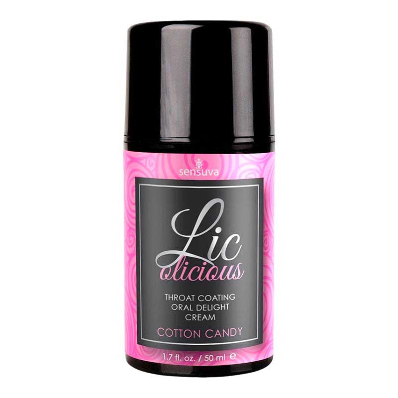 Crème aromatisée pour fellation Lic-O-Licious (Barbe à papa) - Sensuva