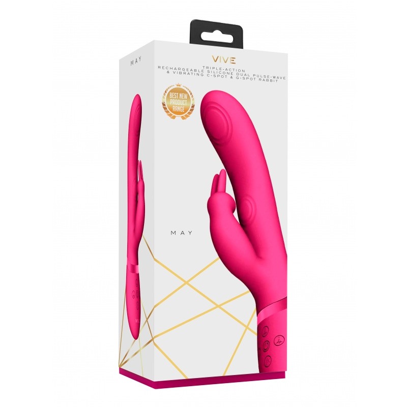 Vibromasseur rabbit avec pulsations May - VIVE