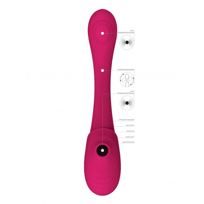 Vibromasseur flexible pour point-G et Clitoris à ondes pulsées Mirai - Vive