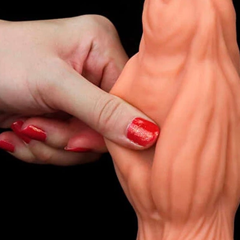 Dildo ultra réaliste double densité 24 cm - LoveToy Nature Cock