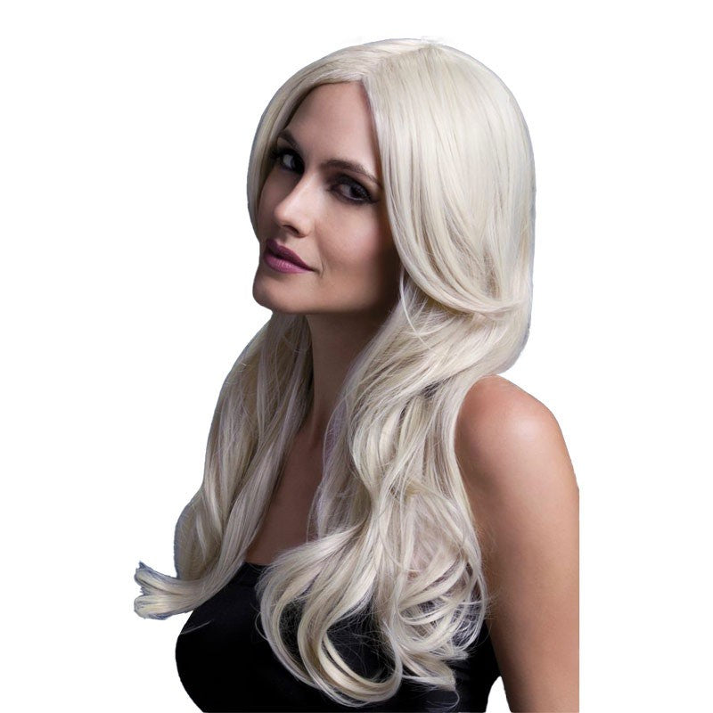 Perruque longue blonde Khloe 66 cm – Fever