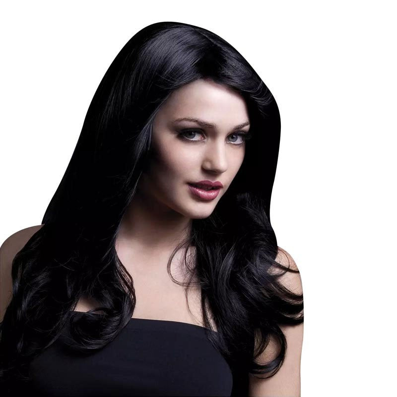 Perruque longue noire Nicole 66 cm – Fever