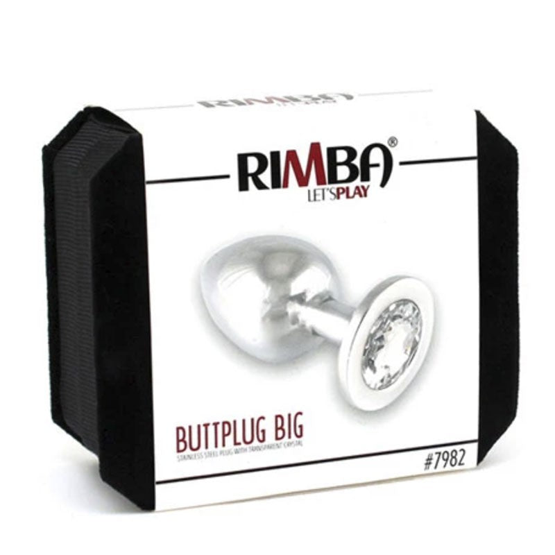 Plug anal en acier inoxydable avec cristal - Transparent