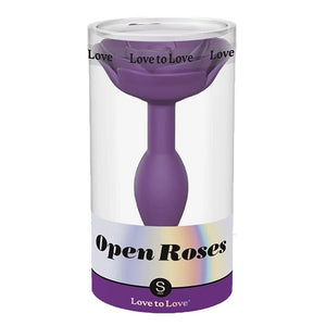 Plug anal en silicone Open Roses (Violet) - Love to Love