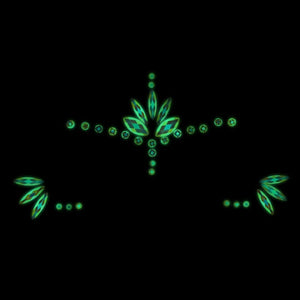 Bijoux autocollants pour les yeux fluoréscent - Ouch! Glow in the Dark Face