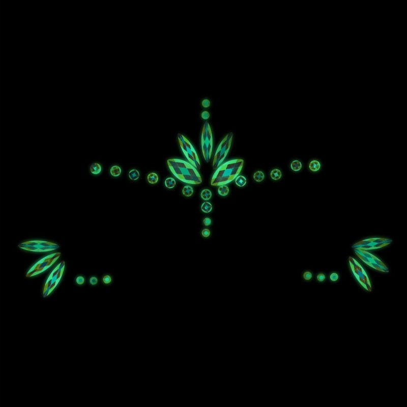Bijoux autocollants pour les yeux fluoréscent - Ouch! Glow in the Dark Face