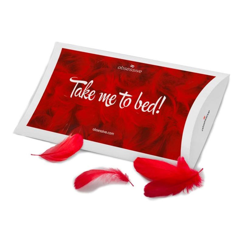 Plumes de lit (Rouge) "Take me to bed!" - Obsessive