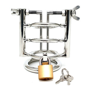 Cage de chasteté avec écarteur urétral intégré et cadeans - Rimba