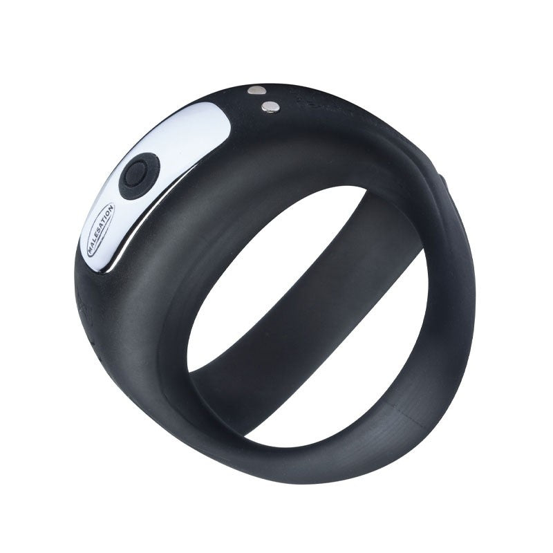 Cage à pénis et testicules vibrant - Malesation Vibro C&B Ring
