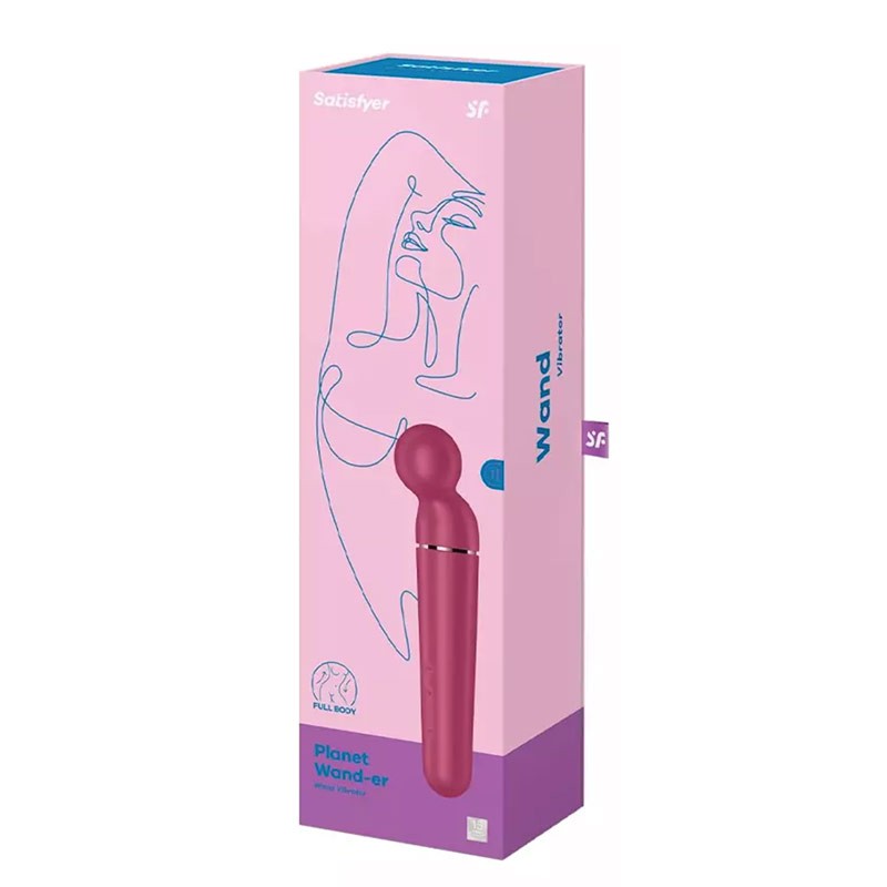 Baguette vibrante ultra-puissante XXL (Berry) - Satisfyer Planet Wand-er
