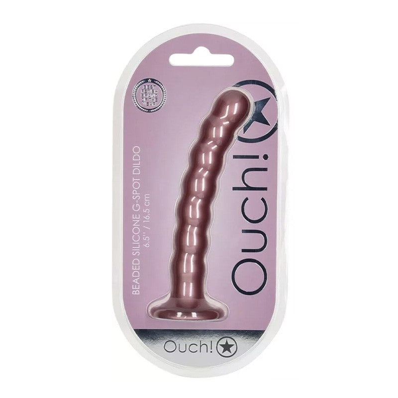 Dildo en silicone  15 cm (Rose)- Beaded G-Spot Ouch!