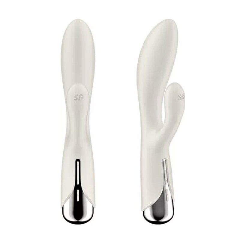 Vibromasseur rabbit rotatif (Blanc) - Satisfyer Spinning Rabbit