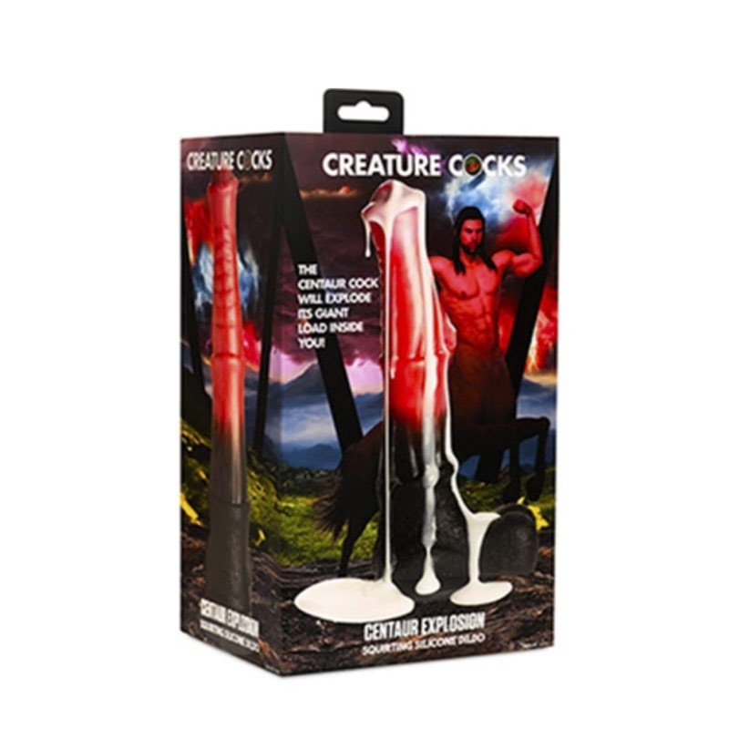 Dildo éjaculateur 24.5 cm Centaur Explosion - Creature Cocks