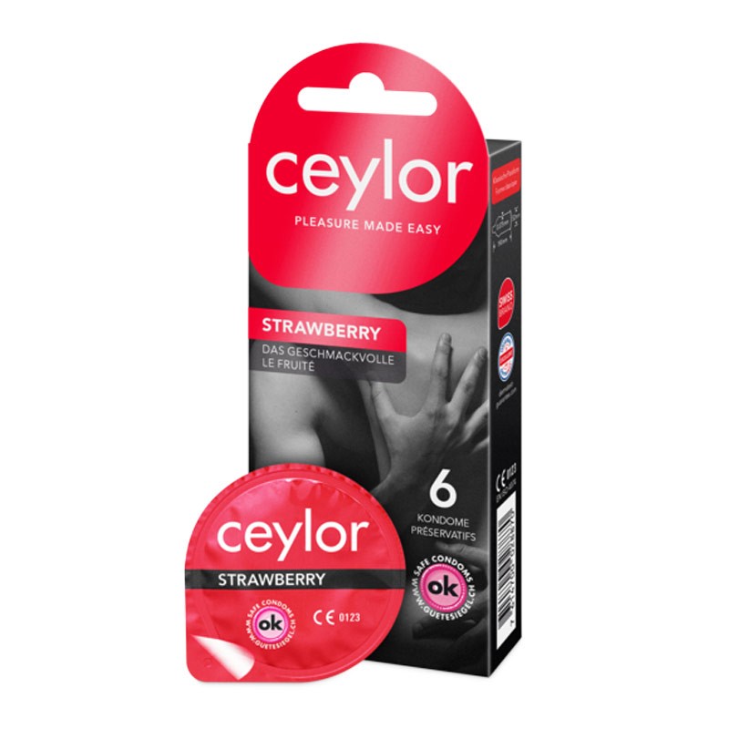 Préservatif Ceylor Strawberry – Préservatifs à la fraise 6pc
