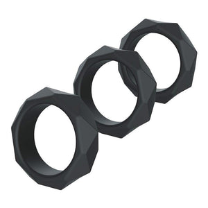 Pack de 3 anneaux péniens en silicone - Hidden Desire Extreme