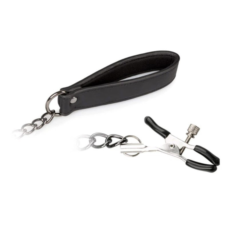 Kit BDSM (collier, laisse et pinces à seins) -  EasyToys