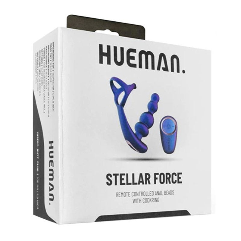 Anneau pénien & chapelet anal rotatif - Hueman Stellar Force