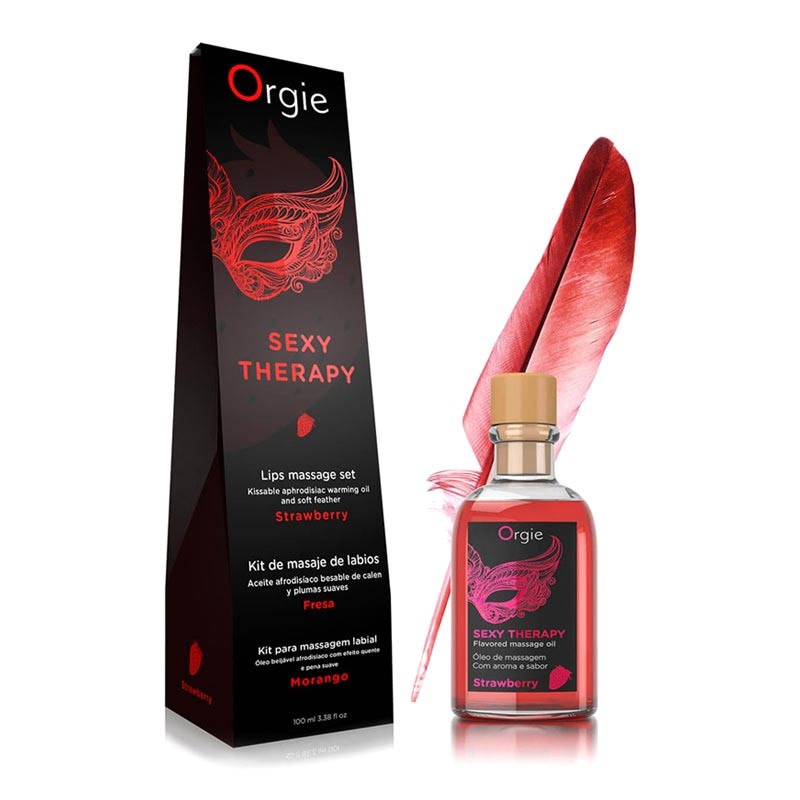 Kit de stimulation intime (Fraise) - Orgie Sexy Therapy