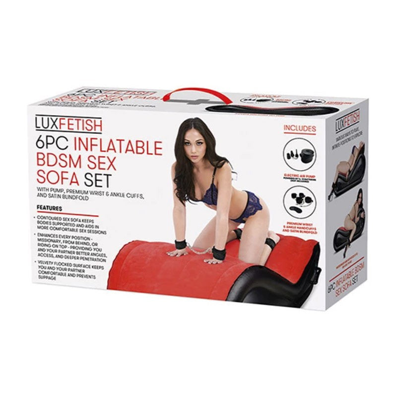 Divan érotique gonflable avec set BDSM (6 pièces) - Lux Fetish