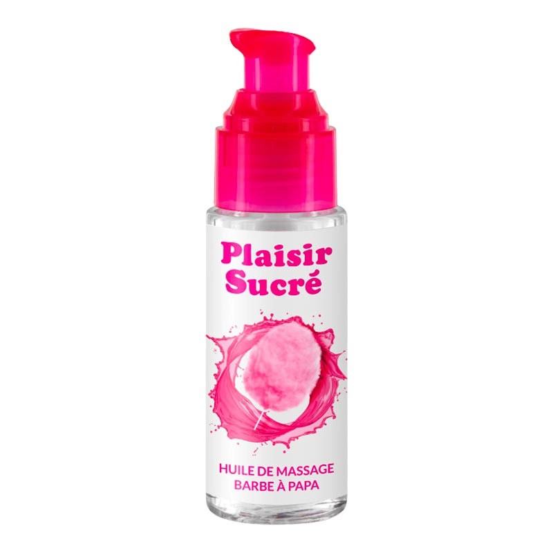 Huile de massage aromatisé Plaisir Sucré - Barbe à papa
