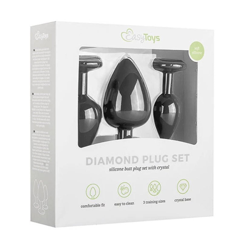 Kit de 3 plugs anaux - EasyToys Diamond