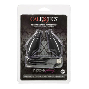 Pinces à seins vibrantes & rechargeables Calexotics Nipplettes