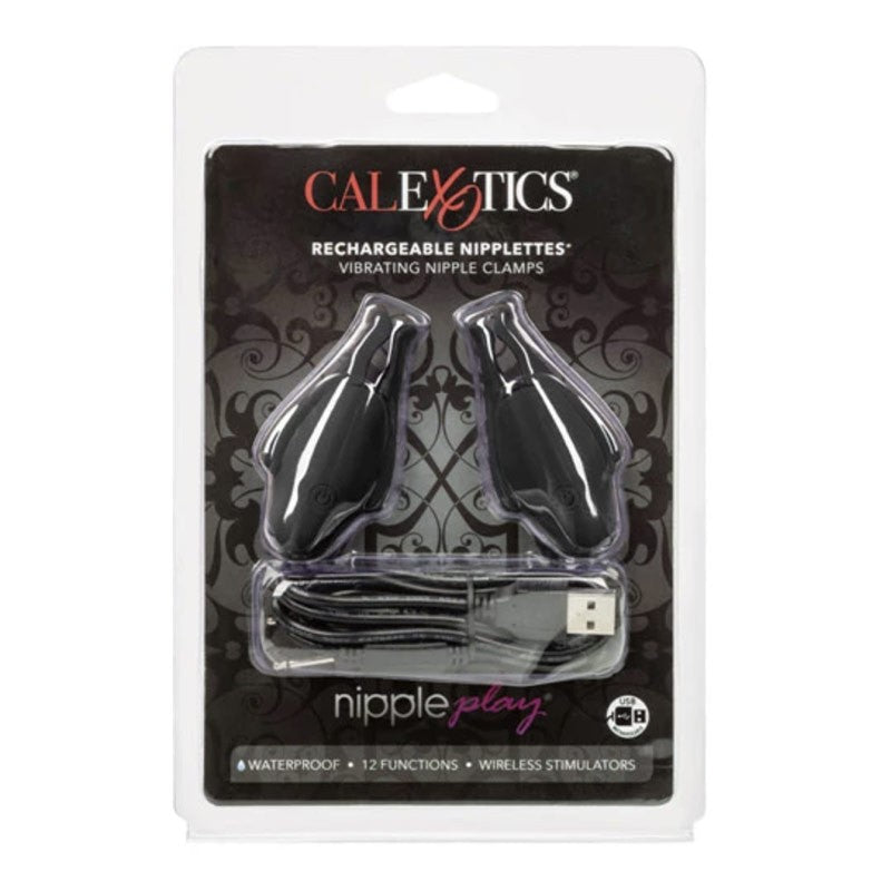 Pinces à seins vibrantes & rechargeables Calexotics Nipplettes