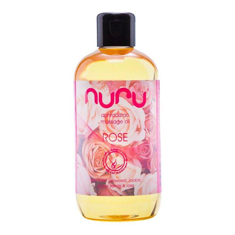 Huile de massage Nuru aphrodisiaque Rose - 250 ml