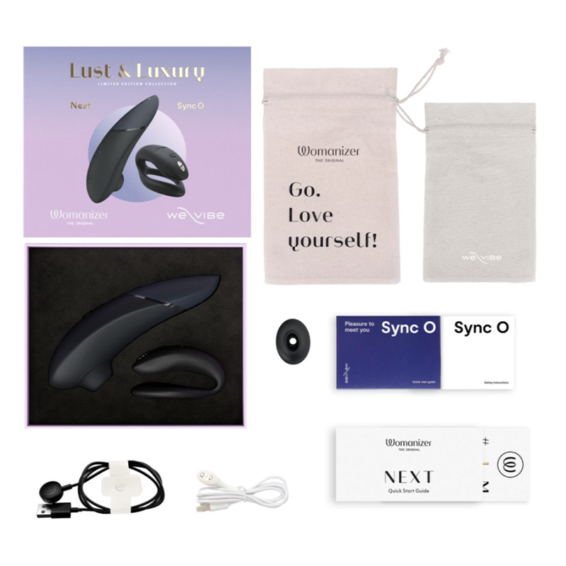 Womanizer Lust & Luxury (Noir) - Stimulateur clitoridien et cockring