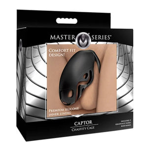 Cage de chasteté en plastique et silicone - Master Series Captor
