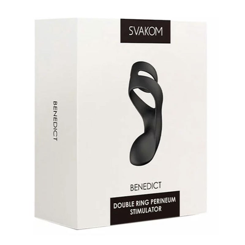 Double anneau pénien avec stimulateur du périnée - Svakom Benedict