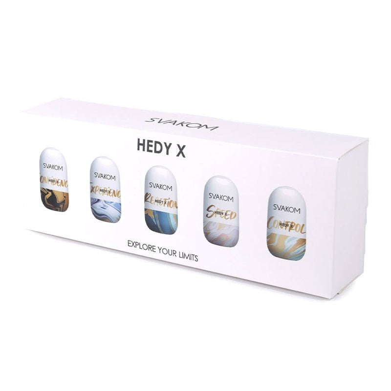Pack de 5 masturbateurs en forme d'oeufs - Svakom Hedy X