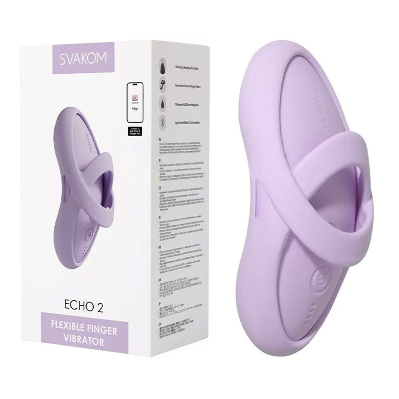 Stimulateur vibrant & chauffant en silicone - Svakom Echo 2 (Rose)
