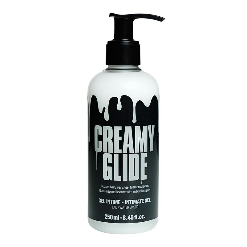 Gel intime effet sperme avec filaments lactés - Creamy Glide 250 ml