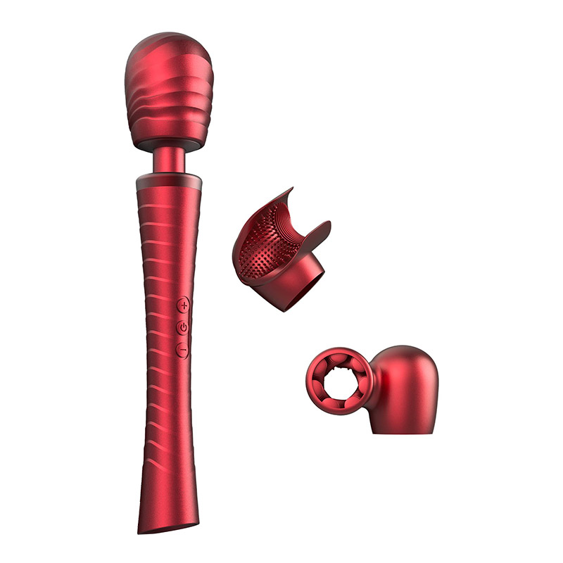 Baguette vibrante MAN.WAND EDGY - Rouge velours