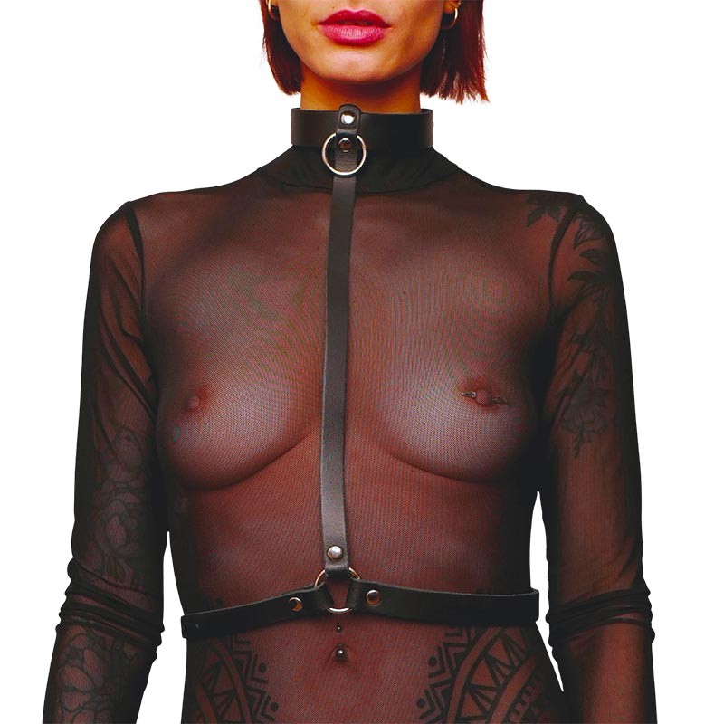 Harnais de poitrine The Sinners Noir – Design fétiche