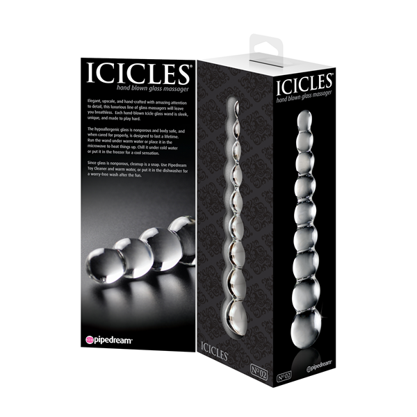 Chapelet anal en verre ICICLES N°2