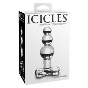 Dildo anal progressif en verre - Icicles N° 47