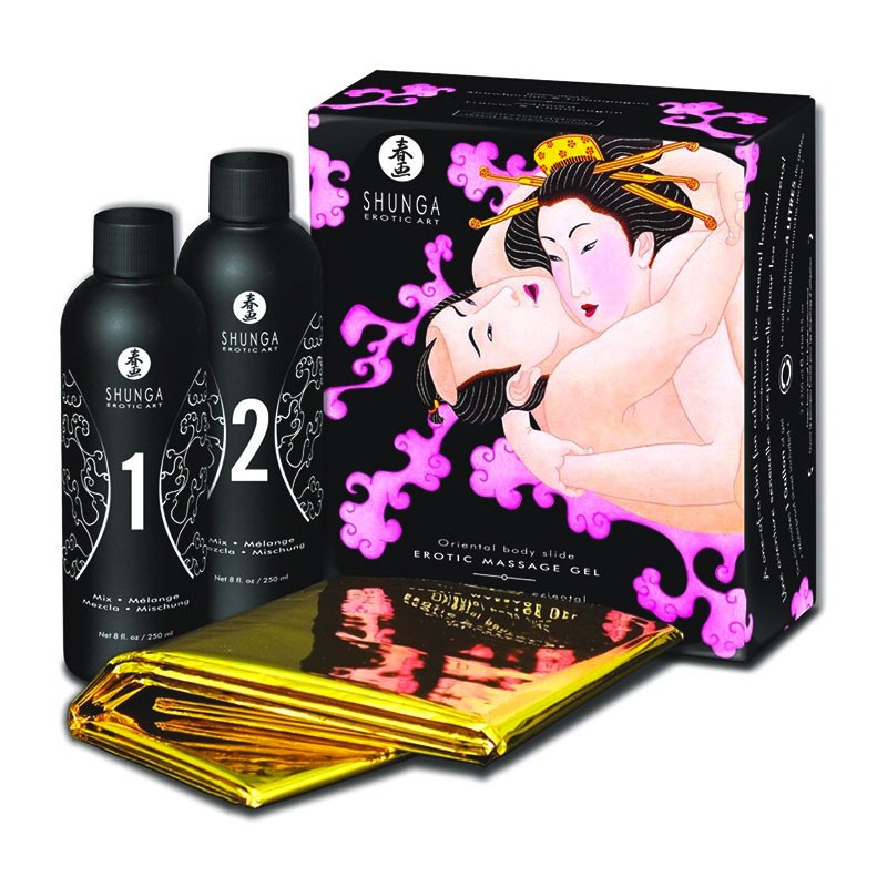 Massage Corps à Corps Shunga Oriental - Fraise & Champagne