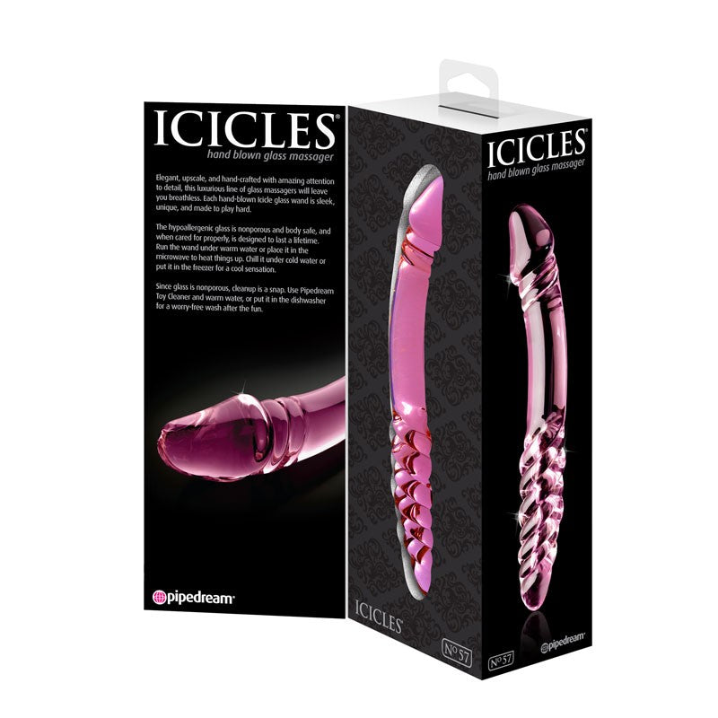 Double Godemichet en Verre – Icicles N° 57