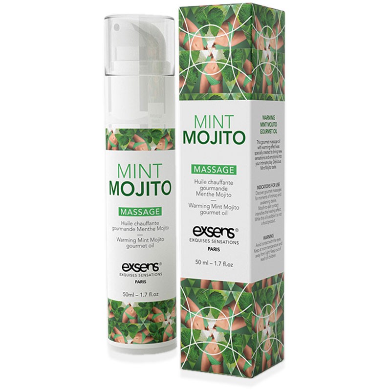 Exsens Huile de massage chauffante et gourmande - Menthe Mojitos
