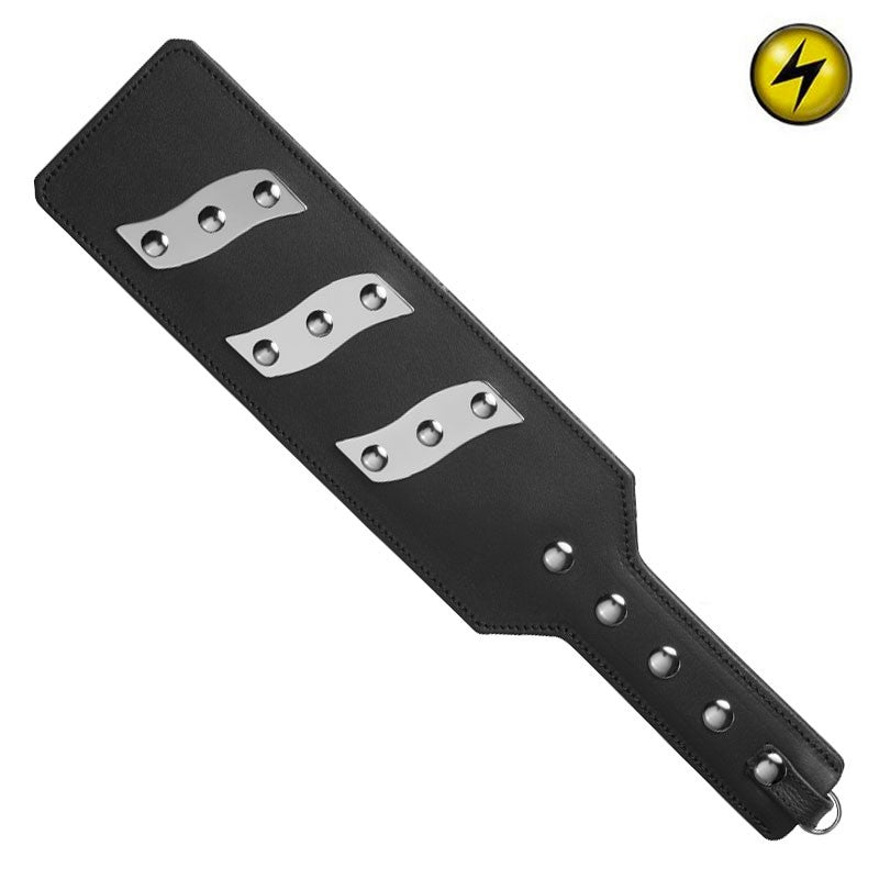 Tapette SM Sadomaso E-Stim en cuir – ElectraStim Paddle